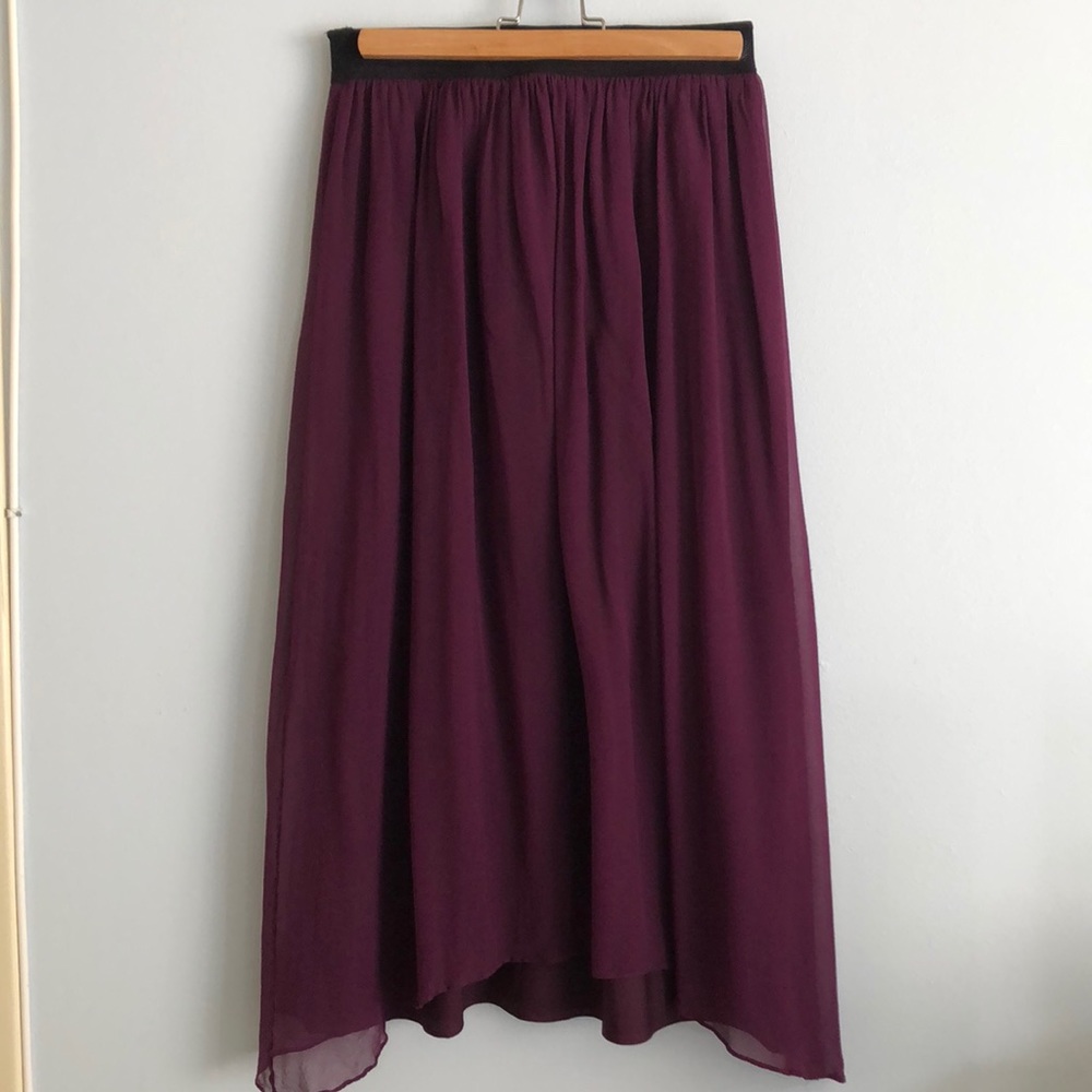 Ankle Length Silk Skirt